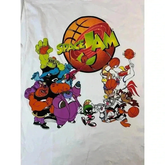 PACSUN Space Jam Retro 90s LS Size Med New No Tag Basketball Looney Tunes Taz - Picture 4 of 13